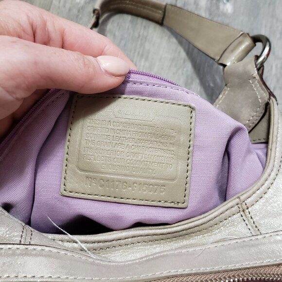 Coach * Soho Lynn Gold Satchel * Metallic - Picture 12 of 13